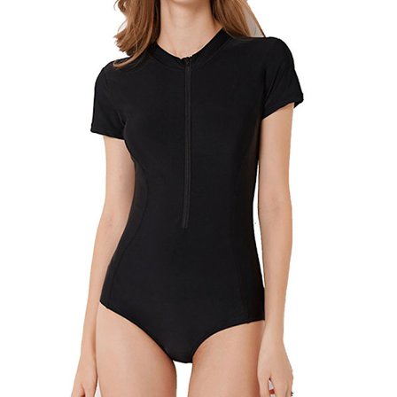 Sexy Hel Badedrakt Dame Kortermet Hel Badedrakt Glidelås Surfedrakt