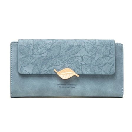 Wallet Women Long Wallet Stor Kapacitet Zip Clutch, Blå