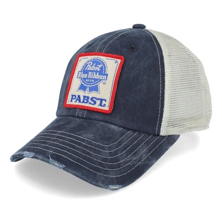 American Needle - Blå trucker Caps - Pabst Orville Navy/Stone Trucker @ Hatstore