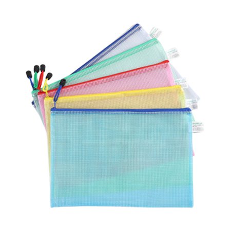 30 st Genomskinliga Nätfickor Vattentäta A4 Dokumentorganisatör Väska Synliga Blixtlåsfickor för Organisera A4 Papper Filer