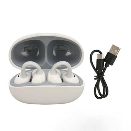 Korvakiinnitteiset Bluetooth-kuulokkeet HiFi Stereo -kohinanvaimennuksella, 55 tunnin toistoaika, langattomat korvakuulokkeet urheiluun, 