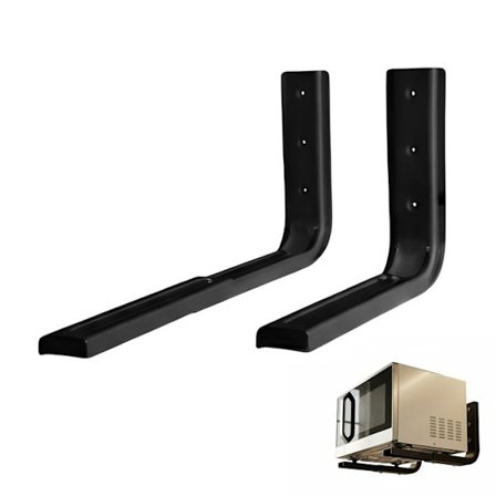 Stödvägg för Mikrovågsugn Fast och Säker Svart