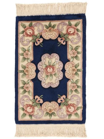 Tapis Chinois 90 Line 60X90 Marron/Noir (Laine, Chine)