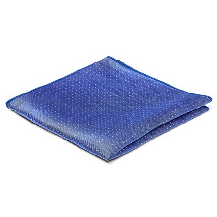 Pañuelo de bolsillo de seda azul con lunares para hombres - Pañuelos de bolsillo estampados