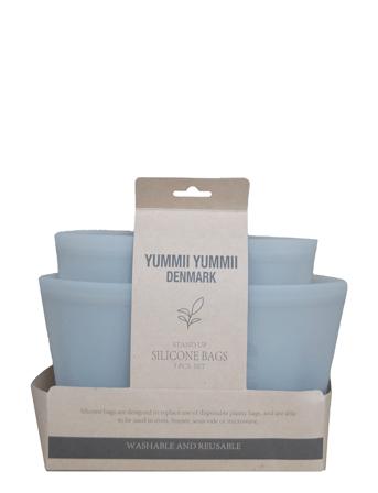 Standup Silic Bags - Sea Shell - Mix Set Home Storage Storage Bags Blå Yummii Yummii