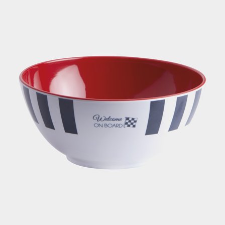 Schalen in melamine Marine Business Venezia, wit/rood/blauw, 13 cm, 6-pack