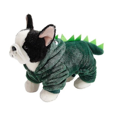 Pet Hund Vinter Dinosaur Trykk Hetteklær Pet Hund Lang Ermet Topp