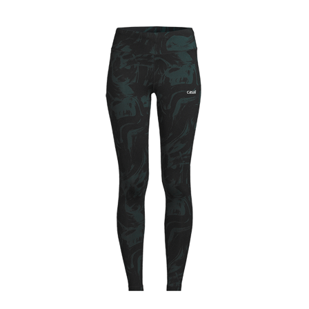 Casall Sportswear Essential Printed Tights, Blaze Pine