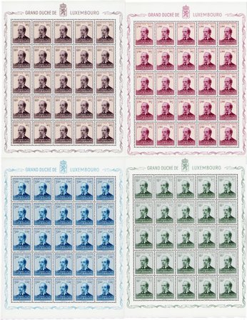 Luxembourg 1947 - MICHEL 427-430 - Postfrisk ark