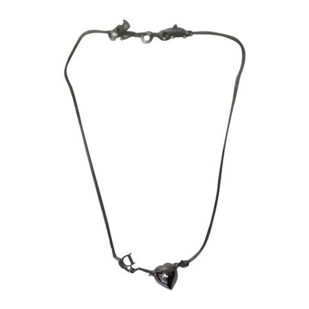 Dior Vintage pre-owned Petite Heart Necklace , Grijs , Dames , Maat: ONE Size Vintage Sieraden