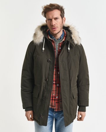 GANT Herren Wattierter Parka (XXXL) Grün