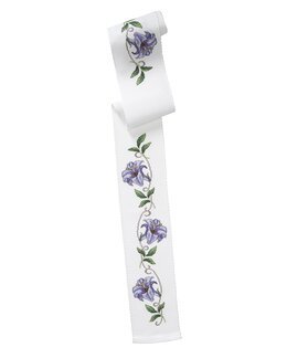 Broderipakke Festløper Lilla blomster - Svarta Fåret