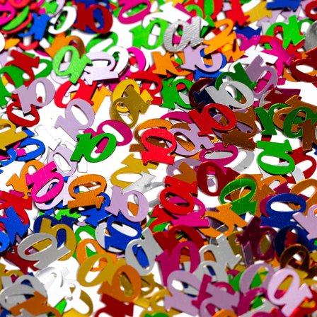 Flerfarved Konfetti 10 år