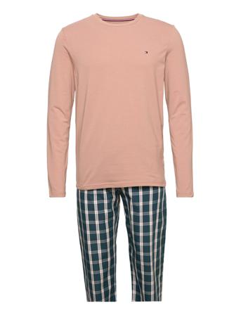 Cn Ls Pant Woven Set Print Pyjama Vaaleanpunainen Tommy Hilfiger