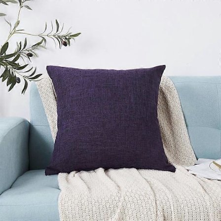 Koristeelliset koristetyynynpäälliset, 2 kpl, pellavatekstuurilla, tyynynpäällinen sohvalle, tuolille, olohuoneeseen, 40 x 40 cm, syvän purppura