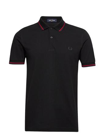 Twin Tipped Fp Shirt Polos Short-sleeved Musta Fred Perry