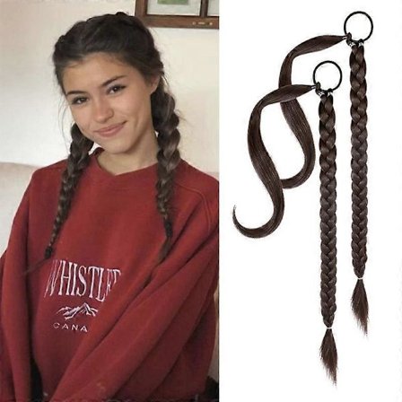 Poninhäntä luonnolliset pehmeät synteettiset hiuslisäkkeet