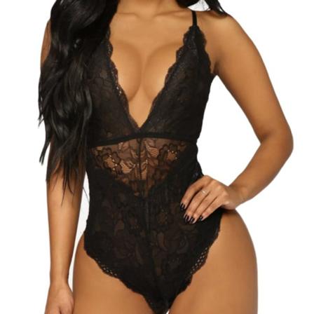 Sexiga underkläder Underkläder Kostymer för kvinnor Svarta shorts massiv spets Röd XXL Black L