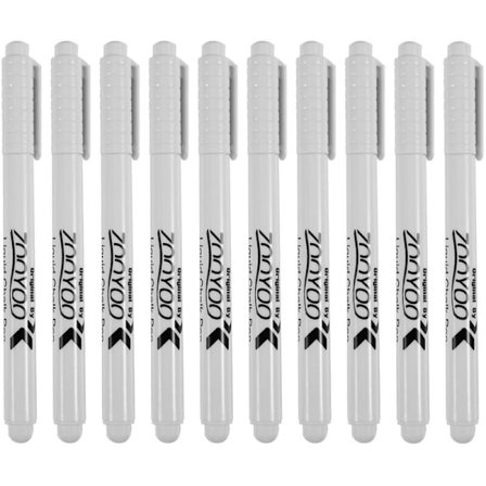 10 stk. flydende kridtmarkør til vinduesglas, sort/hvid