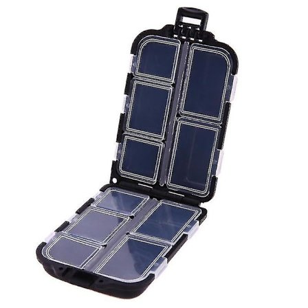 10 fack förvaringsfiskebox plastfiskebete sked krok betebox