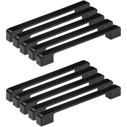10 st Handtag Skåp Lecture 192mm - Spetsigt Kökshandtag Möbel Svart Kökshandtag 192mm