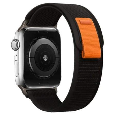 Trail-armbånd til Apple Watch 42mm/44mm/45mm/46mm/49mm - Sort/Orange
