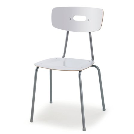 Canteen chair AVE, H 440 mm, white