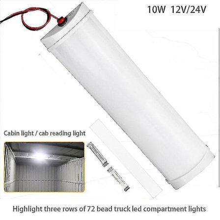 12/24V Taklampa för bilinteriör 72LED Takkupollampa Lastbil Husbil Läslampa