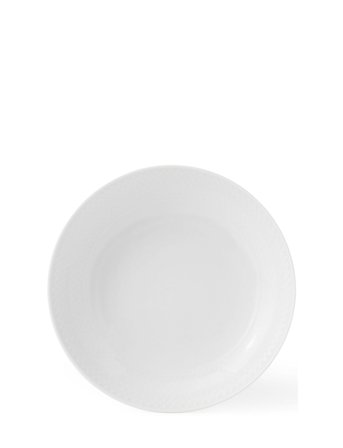 Lyngby Porcelæn Rhombe Coupe Tallerken Ø20 Cm Hvid - White - Ø 20 CM