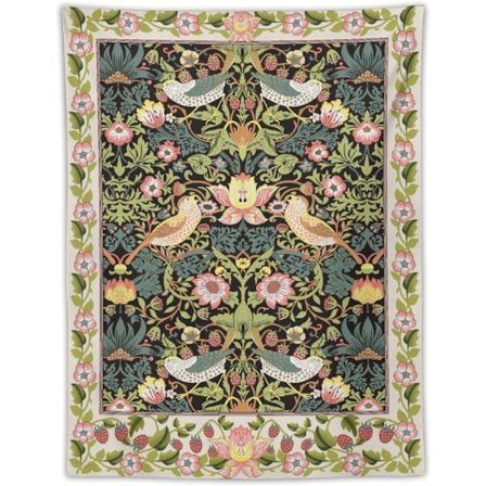 Kukkatapetti Seinävaate, Mansikkavaras Kasvitieteellinen Luonto Kukkakuvio Moderni Seinätaide Sisustus, Retro Kukka Kotikoriste Makuuhuoneeseen 