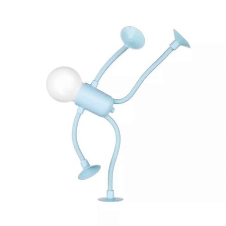 Endrebar Form Morsom Sportsmann Nattlys Knappbatteri Skrivebordslampe Allsidig Mini Lampe Kreativ Pynt Vakuumsug