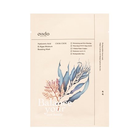 Ondo Beauty Mask Hyaluronic Acid & Algae Moisture Boosting 25ml - Maschera Anti-età viso