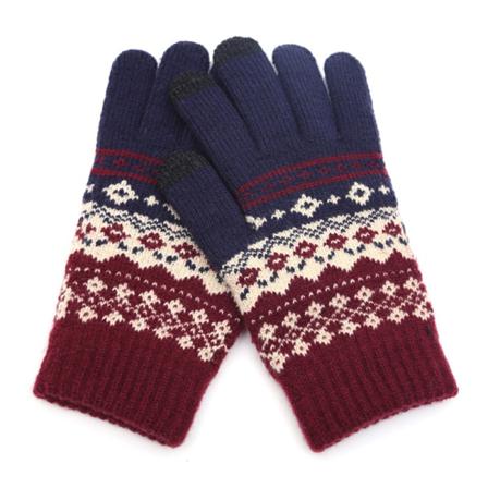 Vinter Touch Handskar Kvinnor Män Varm Stretch Stickning Full Fine