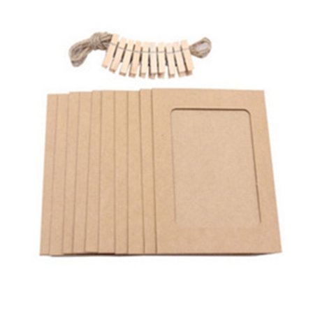 10 stk Papir bilderammer Bilder Album BRUN