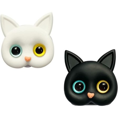 2 st telefon grepp söt tecknad telefon grepp hållare dekorativ grepp med spegel för alla smartphones och surfplattor