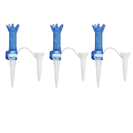 3 stk. Fleksible Golf Tees Sett med 8 Klør Slitasjebestandig Bærbare Golf Trenings Ball Tees