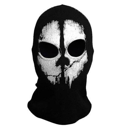 Ghostmaske - Balaclava Motorsykkel Paintball En Størrelse Farge Svart