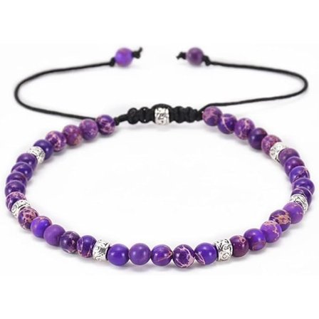 Dam handgjord bohemisk stil armband med natursten och hundra olika pärlsträngar,1PCS