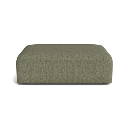 Cloud Pouf Hocker in Mito Grün, moderner minimalistischer Stil, bequeme hochwertige Federung für Sitzkomfort, quadratisches Design, Größe 40cm