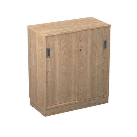 DENORD DESIGN Skjutdörrskåp 2xA4 800 mm ek - Lyreco - Kontorsmöbler och inredning - Skåp och hyllor - Skåp