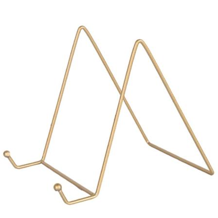 3 stk/pakke Metalldisplaystativ Järnstafli for tallerkenstativ Tallerkenholder displaystativ for bildedekorative tallerkenbøker Golden L szq