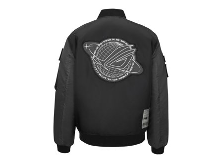 ASUS ROG COSMIC BOMBER JACKET, Regular Fit, Black Grey - Size L