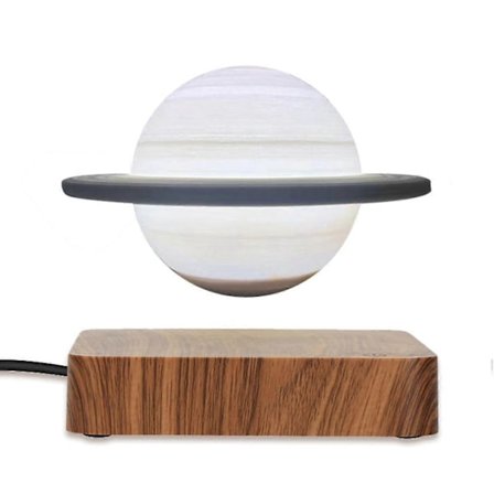 3D Magnetisk Svævende Saturn Lampe Natlampe 3 Farver Roterende Trådløs LED Flydende Lampe Til Seng