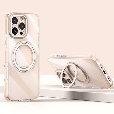 iPhone 16 Pro Skal med Gear Plating, 360 Ring Holder och MagSafe