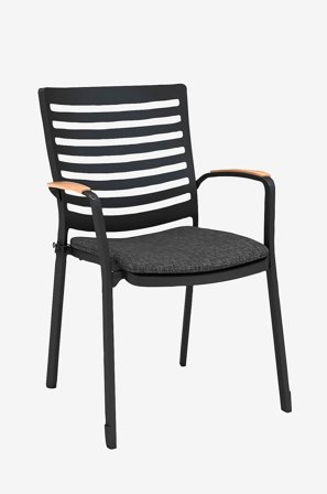LifestyleGarden - Armstol PORTALS (4 stk.) - Svart - Spisestoler - Fra Homeroom