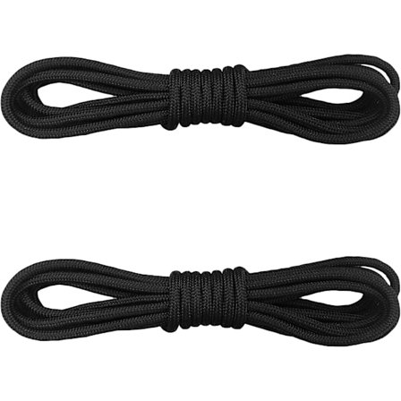 2 par sorte støvlesnørebånd - 160 cm lange udskiftninger til vandrestøvler og sko