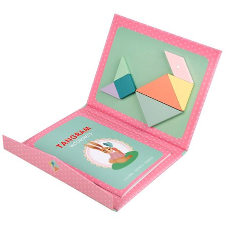 Pink Magnetisk Tangram Puslespil,
