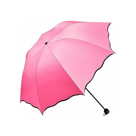 Parasol UV-skydd fickparaply damparasoll dam hopfällbar sommar solskydd 3-faldig UV-skydd begoniaparasoll damparasoll