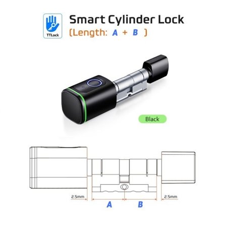 Smart Electronic Dörr Lås med DIY Cylinder Core Fingeravtryck APP Nycklar IC Kort Upplåsning