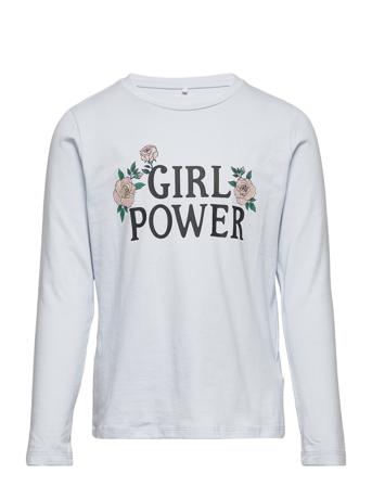 Nmfbmaha Ls Top Langærmet T-shirt Blå Name It